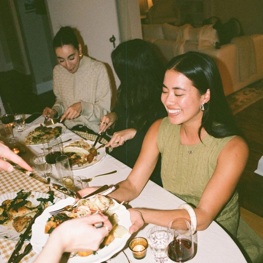 Serving dinner