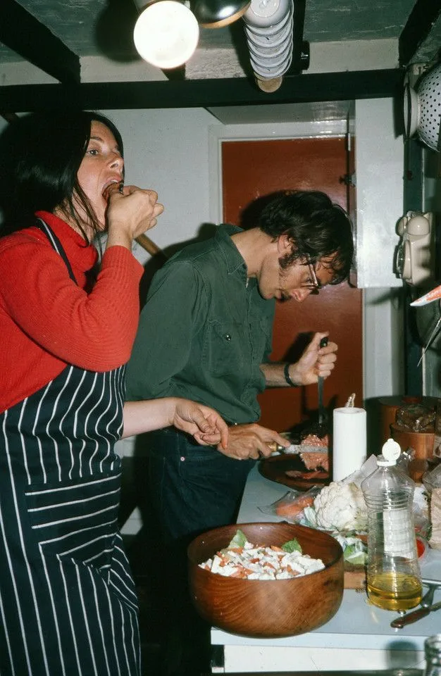 Friends cooking together